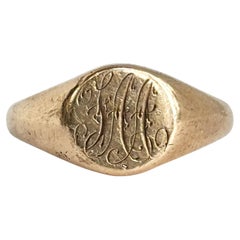 Art Deco 9 Karat Gold Siegelring