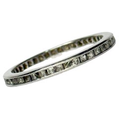 Vintage Diamond and Platinum Eternity Ring
