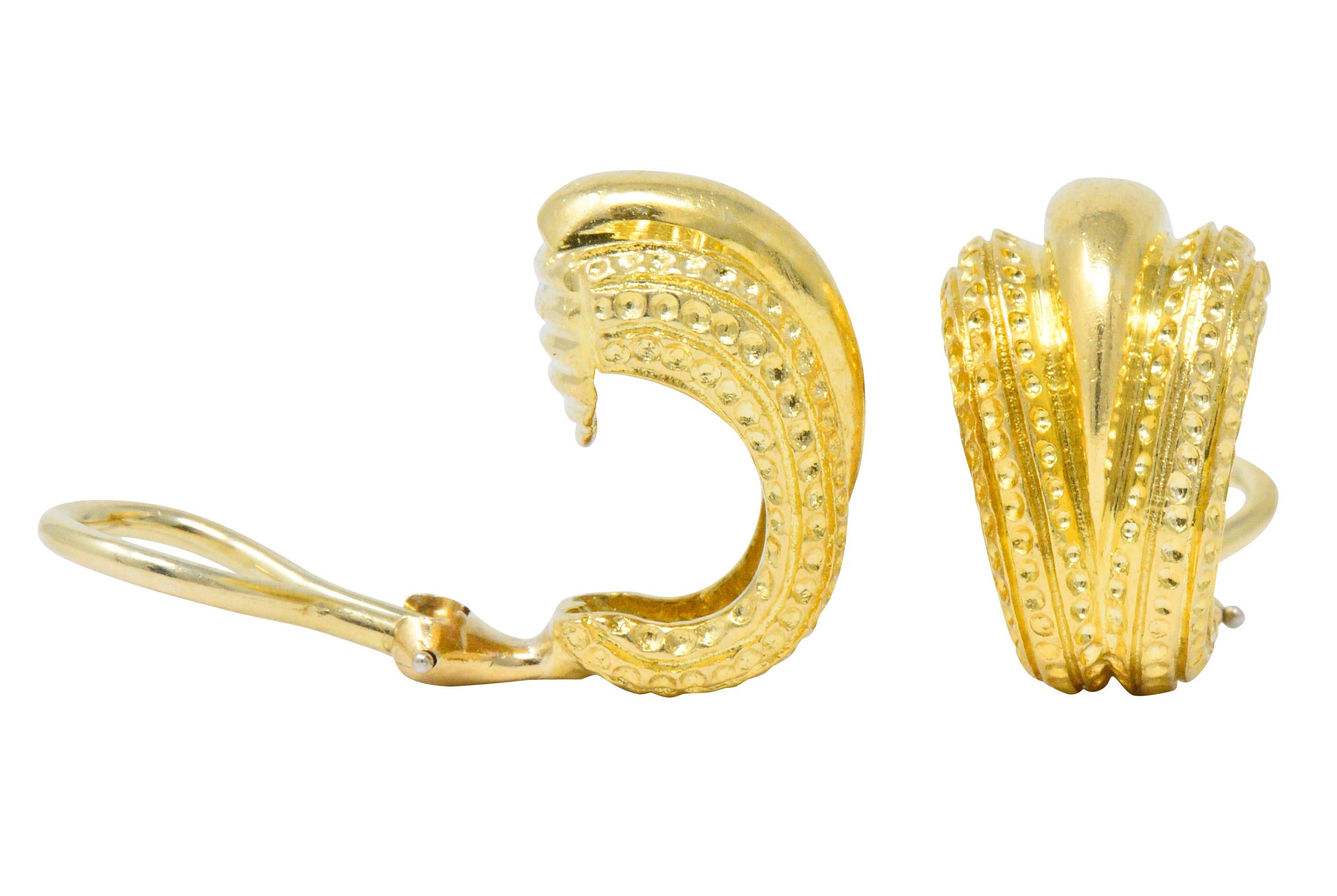 Women's or Men's Tiffany & Co. Contemporary 18 Karat Gold Ear-Clips