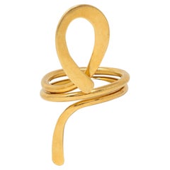Cartier Dinh Van 1970's 18 Karat Yellow Gold Vintage Ankh Wrap Ring