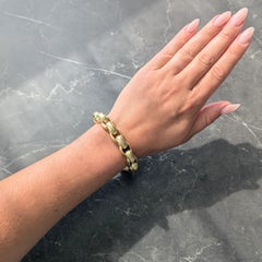 Tiffany & Co. Pulsera vintage de Paloma Picasso de 1989, de oro de 18 quilates, con eslabones «Rollo» martillados