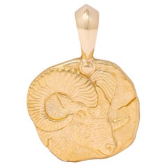 Pendentif contemporain « Bélier » de David Yurman, en or jaune 18 carats