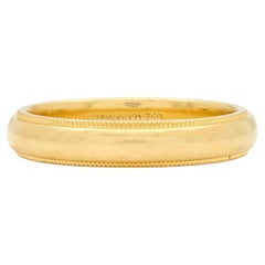 Tiffany & Co. 1990's 18 Karat Yellow Gold Vintage Wedding Band Ring