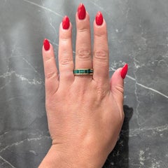 Zuni Sheldon & Nancy Westika, 1981, Vintage-Ring mit Intarsien aus Türkis und 14-karätigem Gold