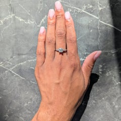 Bristol Co. Retro 1.27 CTW Old European Diamond Platinum Vintage Engagement Ring
