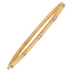 Pulsera rígida contemporánea «Macri Classica» de Buccellati, con diamantes y oro de 18 quilates