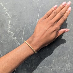 Pulsera rígida contemporánea «Macri Classica» de Buccellati, con diamantes y oro de 18 quilates