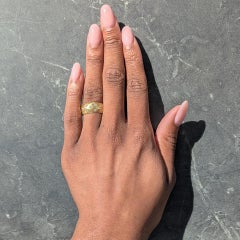 Anello vintage “Eternity” a forma di stella in oro giallo 18 carati con diamanti, stile metà del secolo