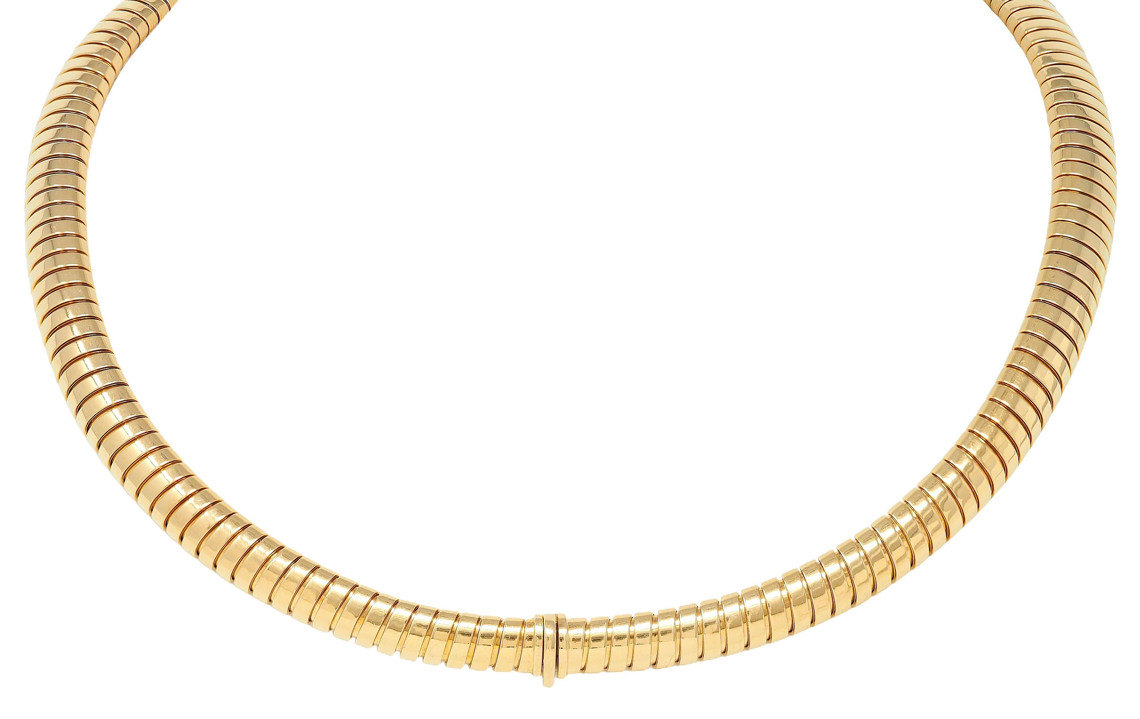 Bulgari 1980's Or jaune 18K Vintage Roman Trajan Coin Monet Tubogas Collier en vente 1