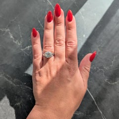 Anello di fidanzamento solitario d'epoca in oro 18 carati con diamante "Old European" in stile edoardiano