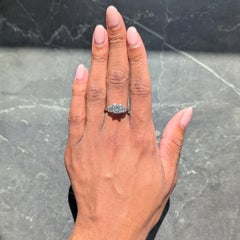 Art Deco Old European Cut Diamond Platinum Vintage Stepped Engagement Ring