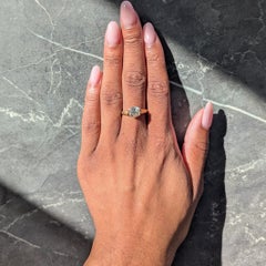 Victorian 0.80 CTW Old Mine Diamond 18K Gold Antique Solitaire Engagement Ring