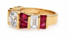 GIA Certified 1.73ct Natural Diamond Ruby Ring 14kt Gold 95549