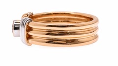 Ring mit natürlichem Solitär-Diamanten (0,18 ct) und umlaufender Spiralverzierung, 18 Karat, 95568
