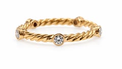 Bague « Eternity » en diamants naturels de 0,25 carat, motif tressé, en or 14 carats 95570