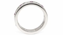 Bague « Eternity » en argent sterling avec saphirs roses brillants naturels de 0,75 ct - 95561