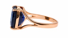 8 Carat Kashmir Blue Lab-Created Sapphire Ring  14K Yellow Gold  Size 5½ 95578