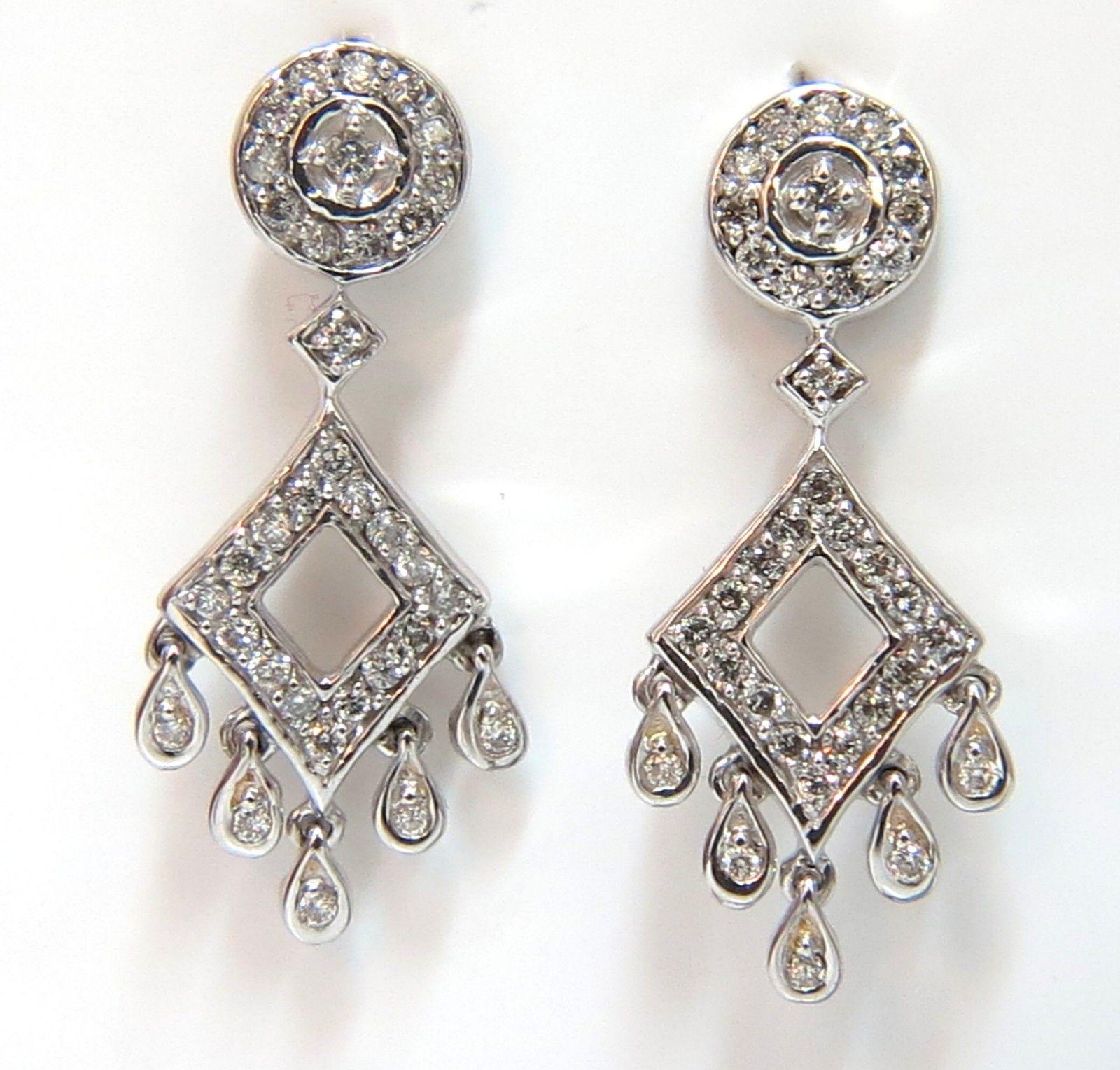 .50 Carat Diamonds Petite Chandelier Dangle Earrings 14 Karat In New Condition In New York, NY