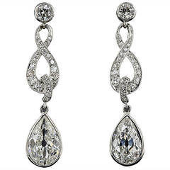 Edwardian Diamond Drop Earrings