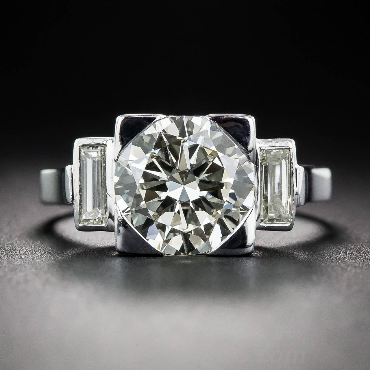 2.84 Carat Diamond Art Deco Ring