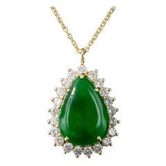 Tiffany & Co. Jadeite Diamond Pendant