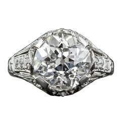 Antique 4.37 Carat GIA D/VS1 Art Deco Diamond Ring by J.E. Caldwell