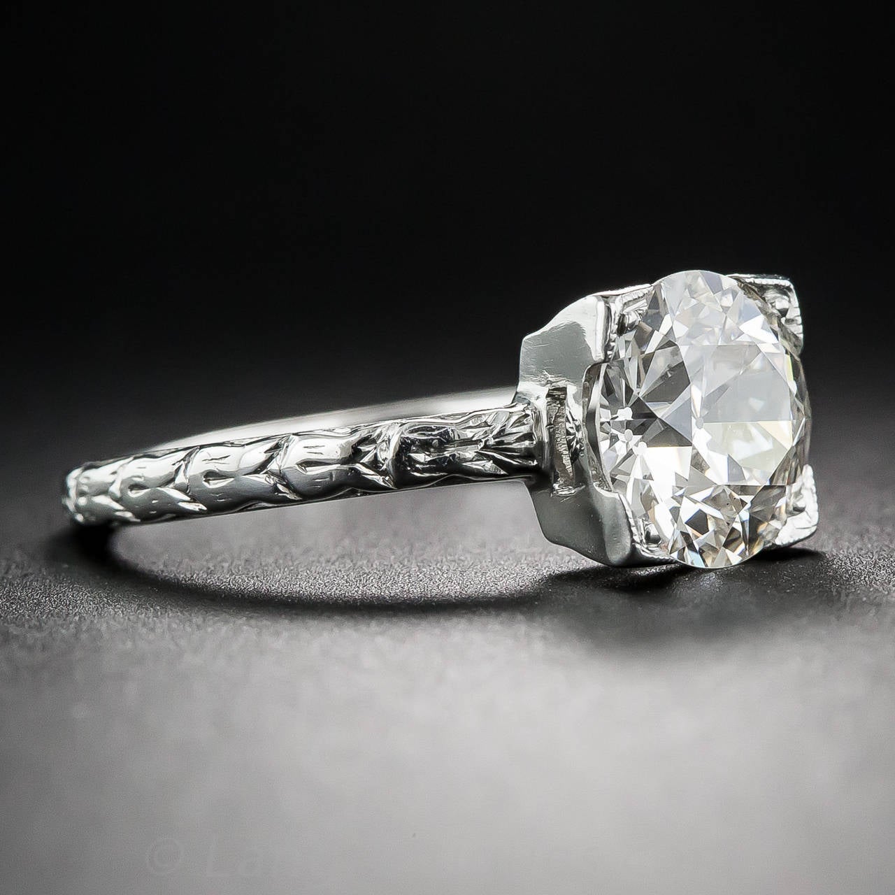 Art Deco Tiffany & Co. GIA Cert 2.07 Carat Diamond Platinum Solitaire Engagement Ring