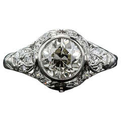 1.10 Carat Early-Art Deco Diamond Engagement Ring