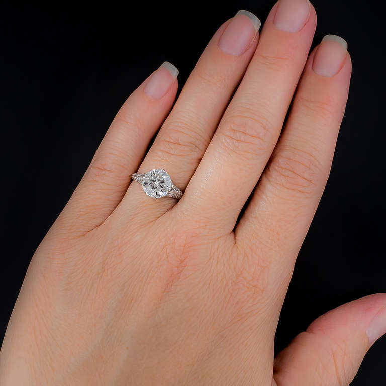 2.36 Carat GIA I-VS2 Edwardian Style Diamond Engagement Ring 2