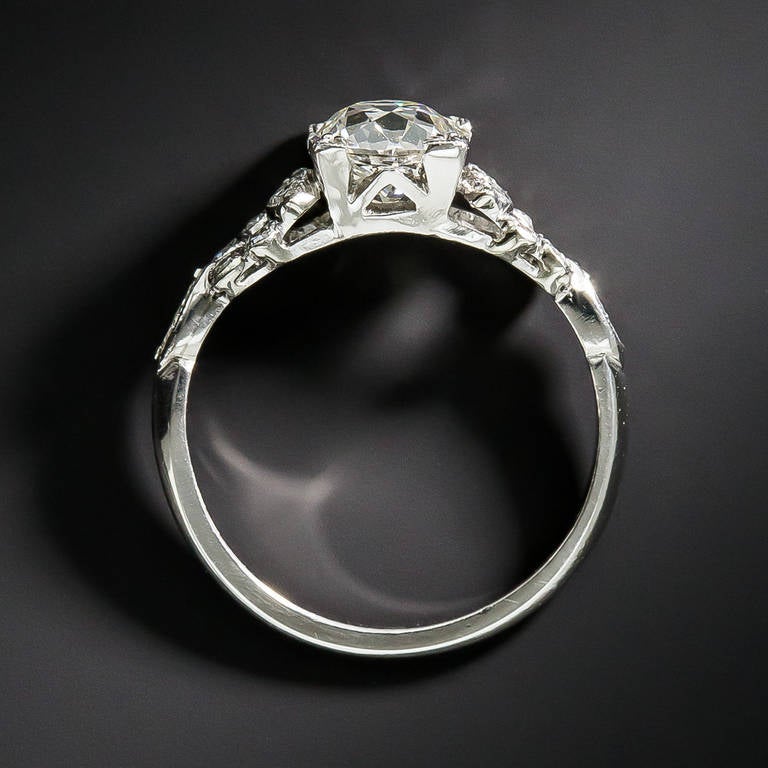 Women's Art Deco 1.36 Carat Diamond Engagement Ring