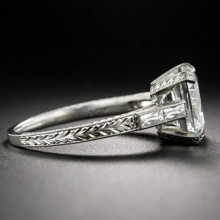 Edwardian Internally Flawless 2.84 Carat Golconda Diamond Ring