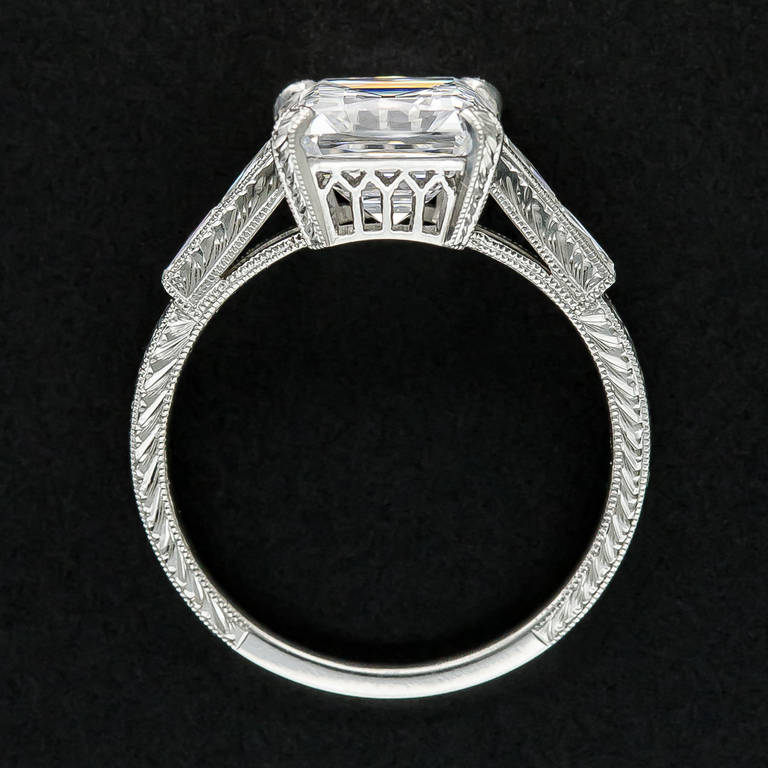 Women's Internally Flawless 2.84 Carat Golconda Diamond Ring