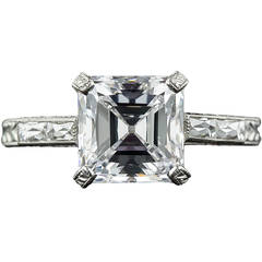 Antique Internally Flawless 2.84 Carat Golconda Diamond Ring