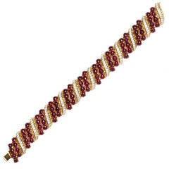 Ruby Diamond Gold Bracelet