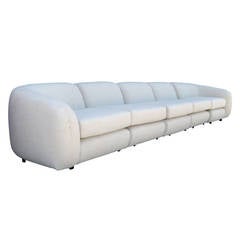 Curvaceous Mid-Century Sectional Sofa by Milo Baughman