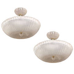 Pair of Murano Ceiling Fixtures