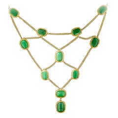 Natural Burmese Jadeite Festoon Necklace Natural Burmese Jadeite Festoon Necklace