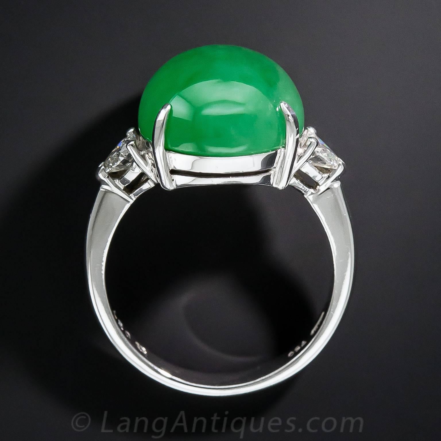 Natural Jadeite Diamond gold Ring 1