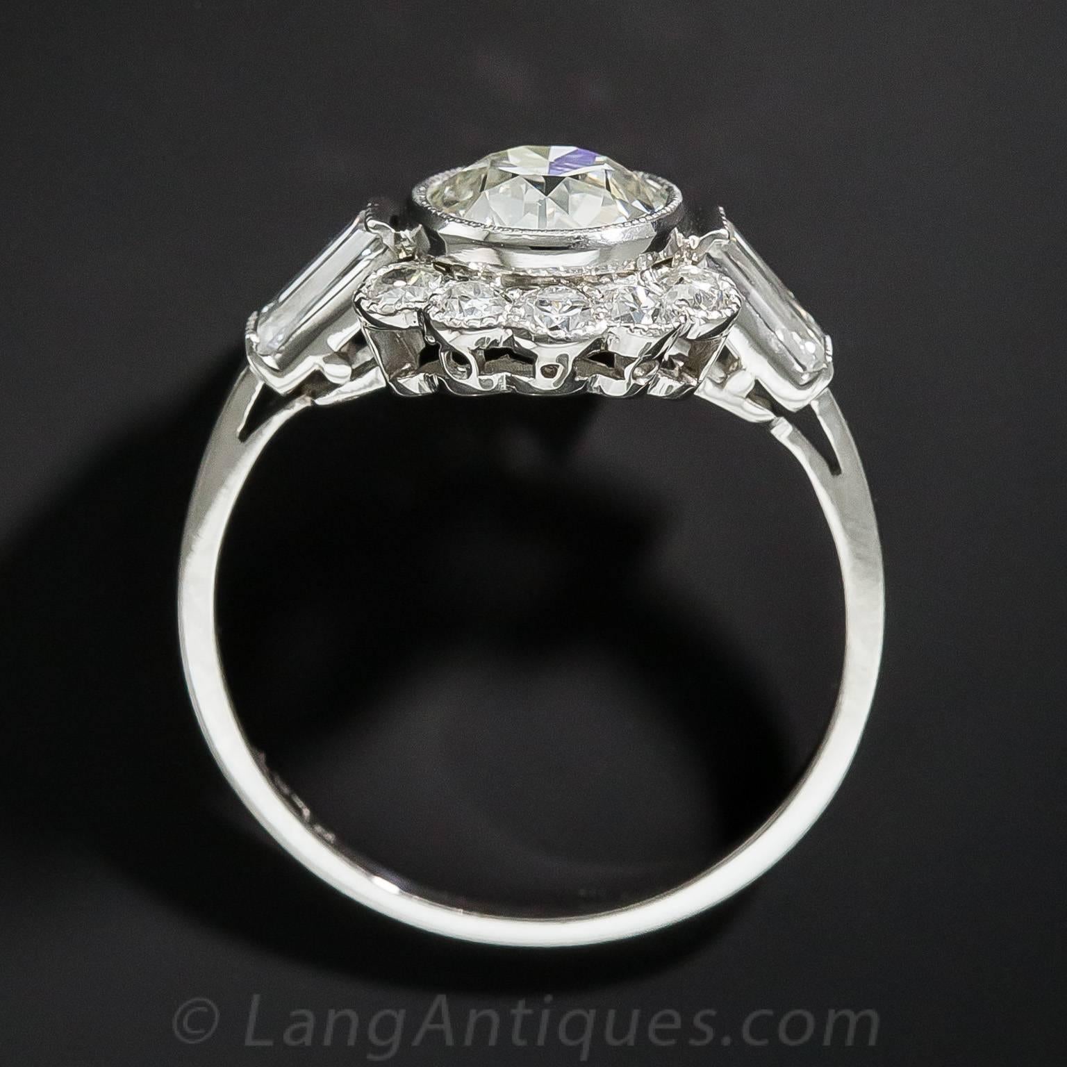 1.58 Carat Diamond Platinum Engagement Ring - GIA 1