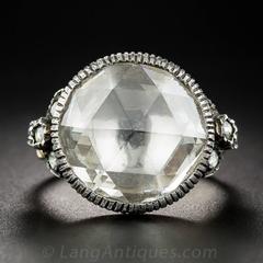 Large Rose Cut Diamond Solitaire Ring