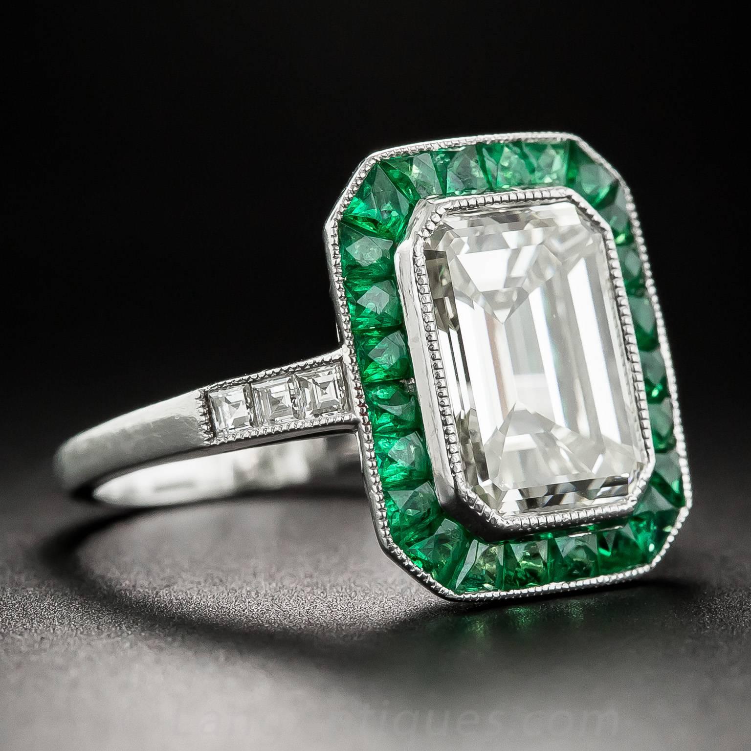 3 carat emerald cut diamond ring for sale