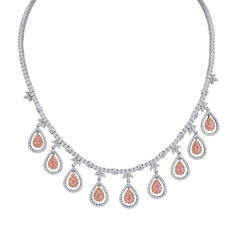 Fancy Light Pink Diamond Necklace