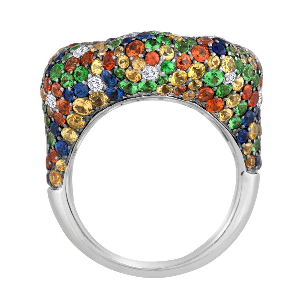 Australian Black Opal Gold Ring In New Condition For Sale In New York, NY