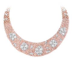 Rose Cut Diamond Gold Necklace
