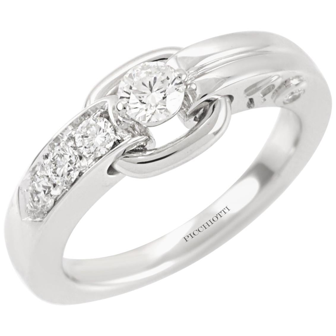 Picchiotti Platinum Diamond Engagement Ring For Sale