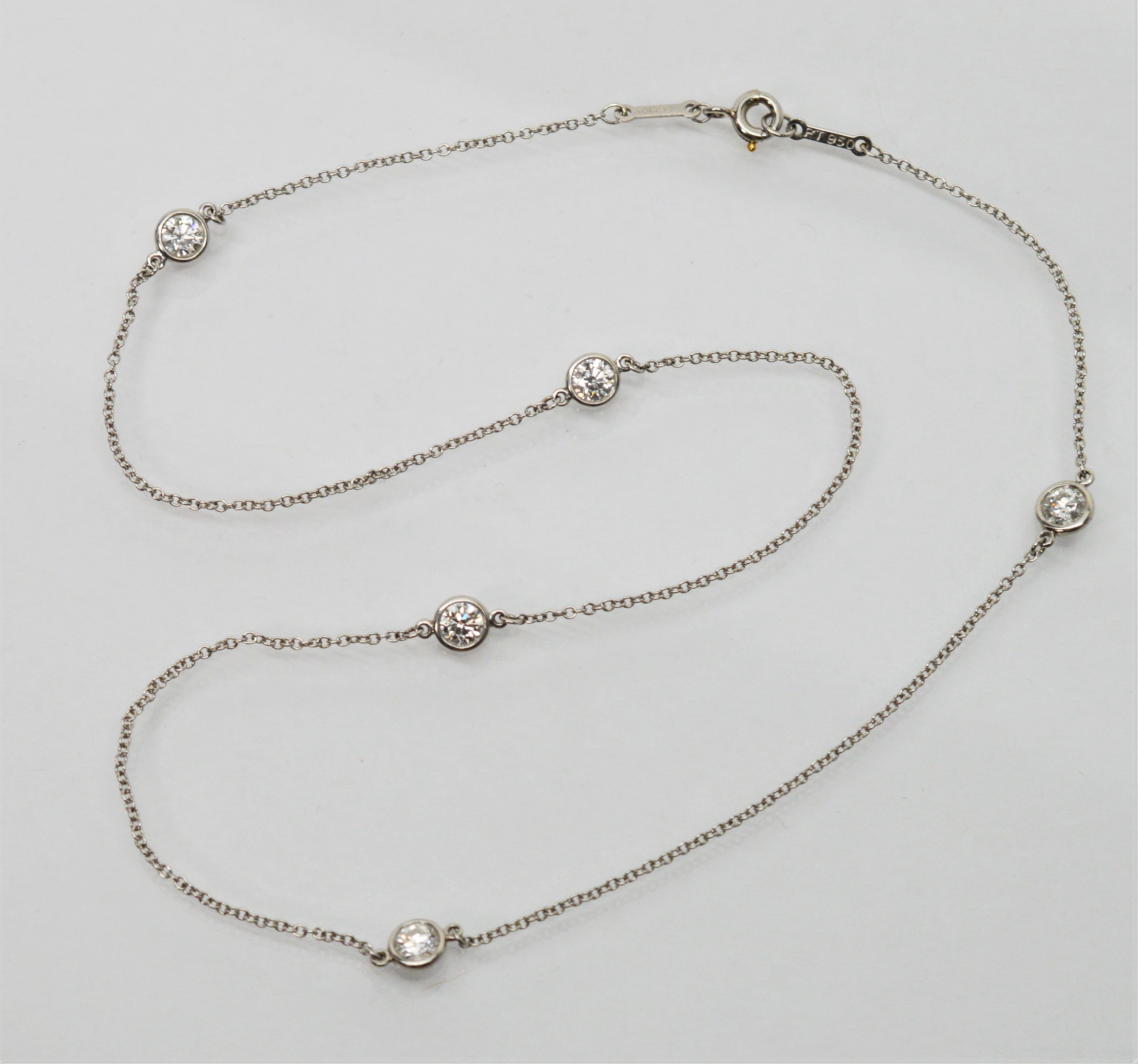 diamond station necklace tiffany
