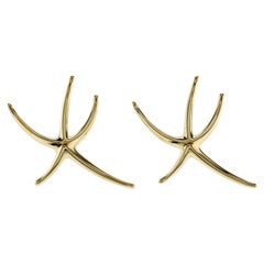 Tiffany & Co 18K Yellow Gold Elsa Peretti Gold Large Starfish Earrings