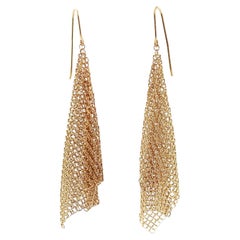 Tiffany & Co. 18K Yellow Gold Elsa Peretti Mesh Scarf Earrings