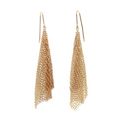 Tiffany & Co. 18K Yellow Gold Elsa Peretti Mesh Scarf Earrings