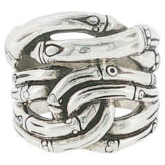 JOHN HARDY 925 Sterling Silver Bamboo Ring Size 7
